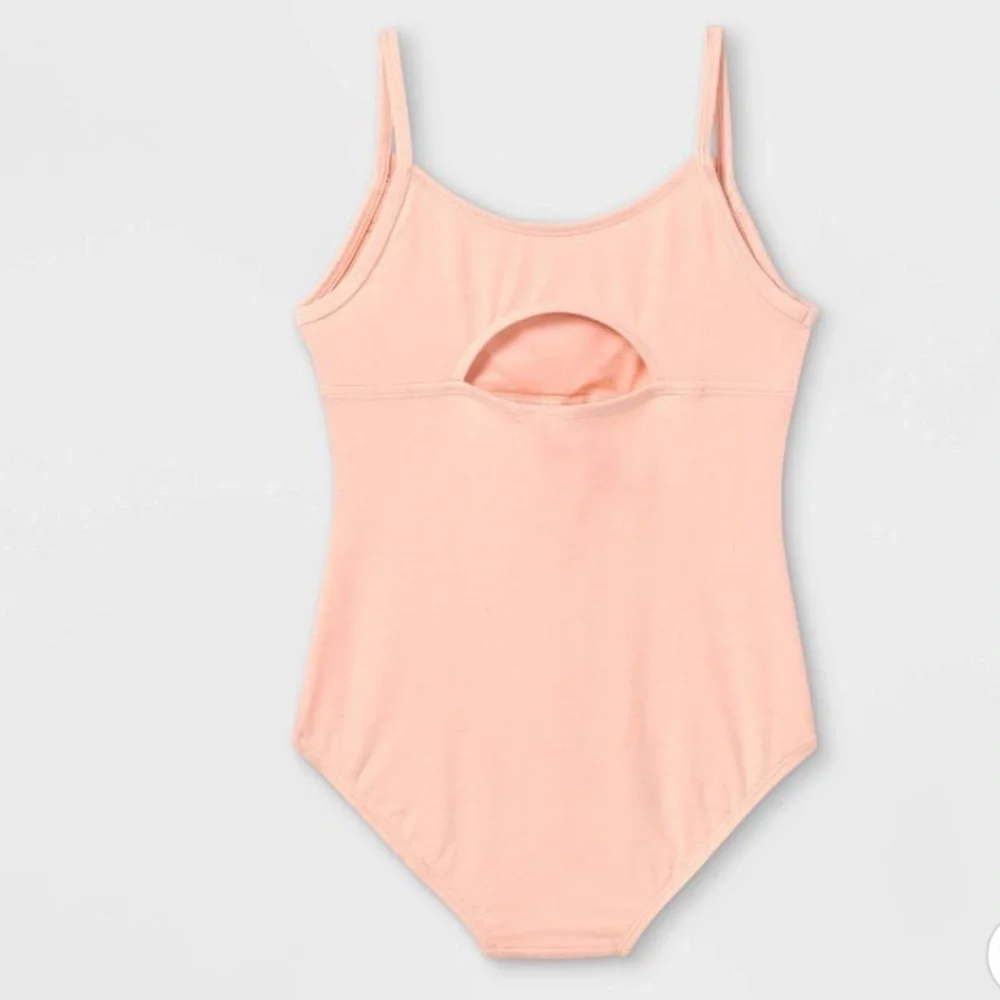 Cat & Jack Toddler Girls Pink Stretch Dance Gymnastics Cami Leotard
